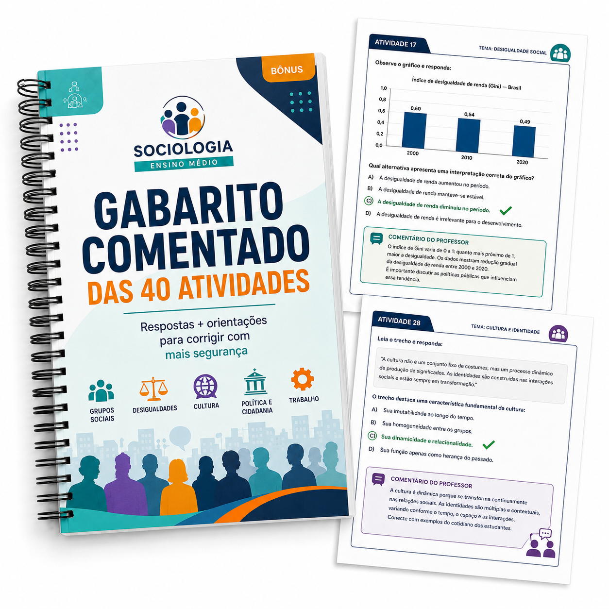 Gabarito Comentado Das 40 Atividades